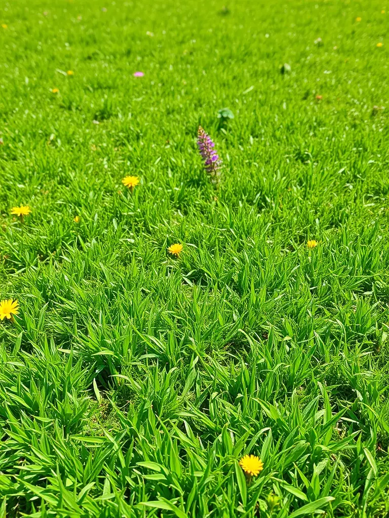 A weed-free lawn, highlighting the effectiveness of Ruell's Lawns' weed control service in maintaining a pristine landscape.